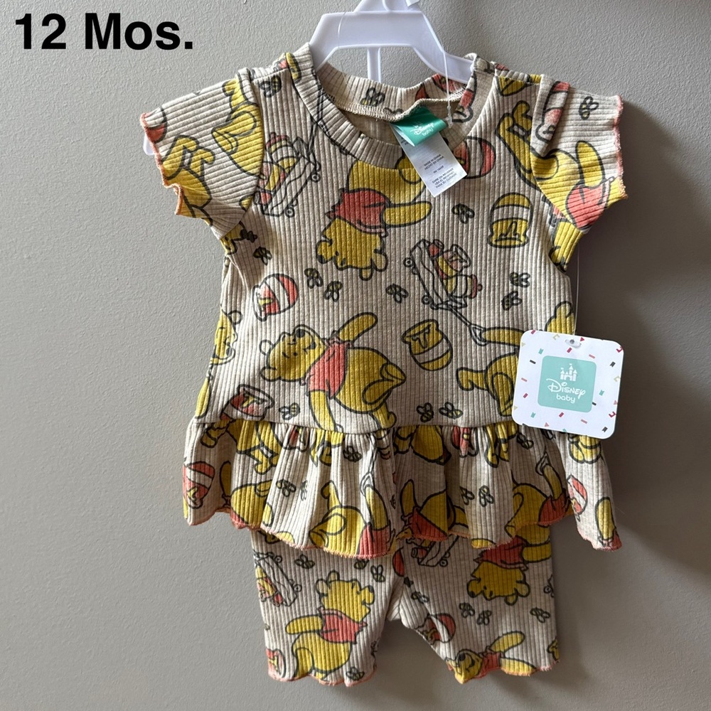 Disney Baby Winnie the Pooh Girls Outfit Girls 12 Mo NEW